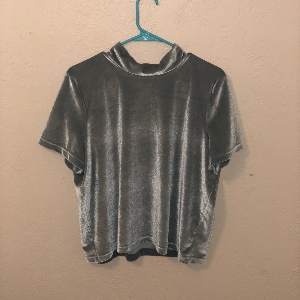 Blue turtle neck shirt